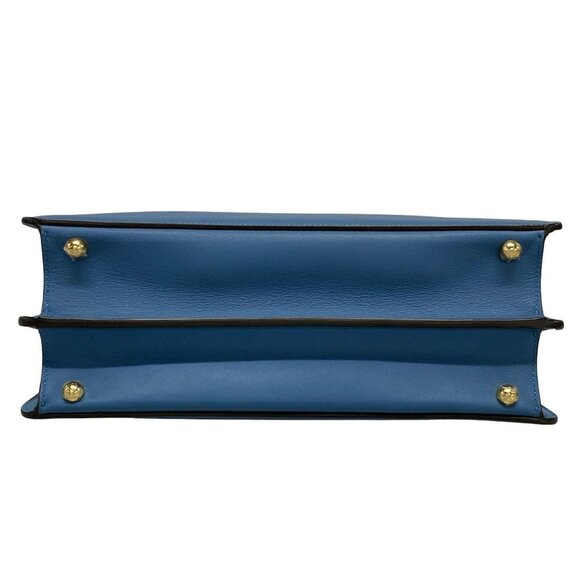 Auth FENDI Peekaboo I See U Medium 8BN321-A6V3 Light Blue Nappa Leather - Picture 6 of 16